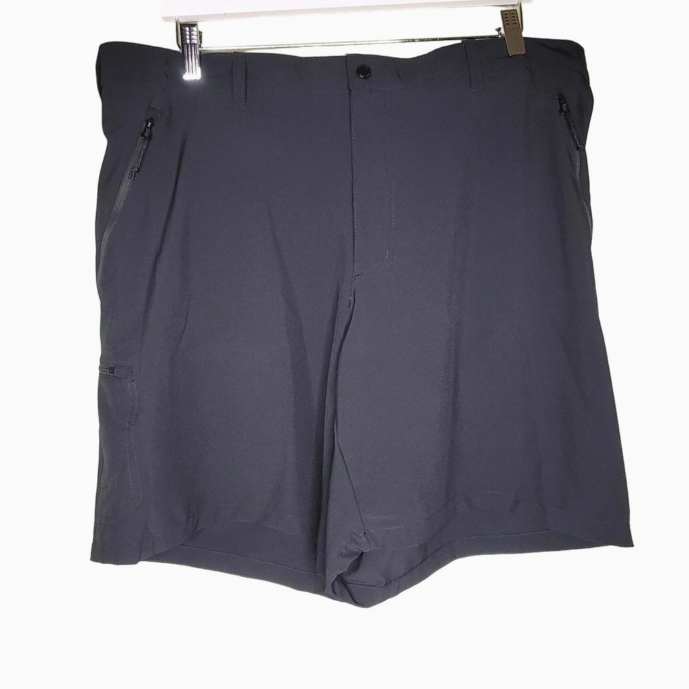 Columbia Black‎ Shorts Zip Pockets Elastic Waist Fishing Hiking Sports Active 42